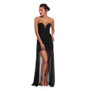 Rhian Strapless Chiffon Dress